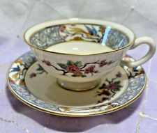 LENOX USA MING FLORAL BIRD FOOTED TEA CUP AND SAUCER  **EUC** picture