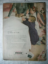 VTG 1945 Orig Magazine Ad Balanced Pacific Sheets PEACE at 7:30 Illustrated picture