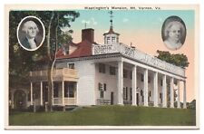 Vintage Washington's Mansion Mt. Vernon VA Postcard Unposted White Border picture
