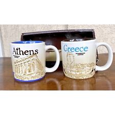 New Starbucks Set of 2 Demitasse Cups Athens Greece 2017 Expresso Hot Tea READ picture