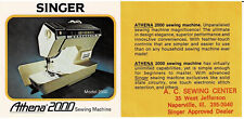 Vintage Singer ATHENA 2000 Sewing Machine Advertising Leaflet picture