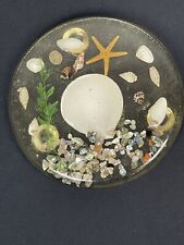 Vintage Unique Designs Trivet Resin Lucite Ocean SeaShells Starfish MCM picture
