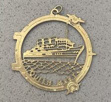 Vintage Queen Mary Cunard Line Cruise Ship; Souvenir Pendant picture
