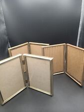 Vintage Lot Of Brass Picture Frames Metal Bi-Fold Double Hinged  5