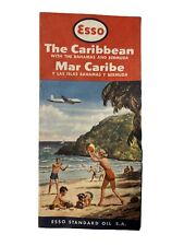 Vintage  ESSO Gas Road Maps The Caribbean picture