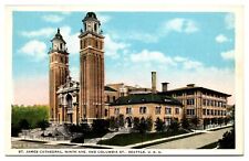Antique St. James Cathedral, Ninth Ave and Columbia St, Seattle, WA Postcard picture