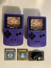 2000 Nintendo Pokemon Game BoyColor Purple Burger King Kids Meal Lot Of 2 w/Cart picture