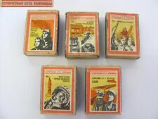 VINTAGE COLLECTION OF FIVE RUSSIAN COMMUNIST PROPAGANDA MATCH BOXES RARE picture