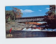 Postcard Covered Bridge Wild Ammonoosuc River Swiftwater Village New Hampshire picture