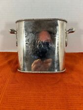 Vintage Silver Plated Wine Cooler With Engraved Initial on Front (G / P ?) picture