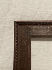 ANTIQUE FIT 11”x13” CARVED BLACK GOLD GILT ARTS & CRAFTS AESTHETIC PICTURE FRAME picture