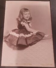 Vintage Photo Young Child Fancy Dress Little Girl White Shoes Blonde Blue Eyes~ picture