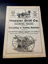 ORIGINAL 1907 Hoosier Drill Co. Farm Advertising - Richmond, IN picture