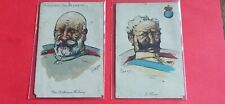 CPA - 2 Military Humorous Cards - The Kaiser - Von Bethman Holweg picture