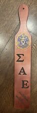 Vintage Sigma Alpha Epsilon U Wyoming Fraternity Big Little Wooden Pledge Paddle picture