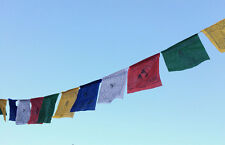 25 Flags in Single Roll Tibetan Cotton Buddhist Prayer Flags - TPF01A picture