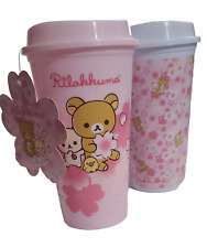 Round1 Exclusive Rilakkuma Korilakkuma Sakura Set of 2 Microwaveable Cups picture
