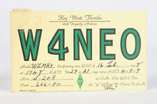 1948 Amateur Ham Radio QSL Card Key West Florida W4NEO Gilbert Olson picture