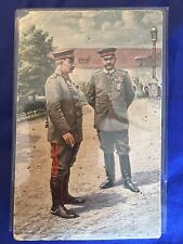 RARE ANTIQUE 1918 WWI World War I German Post Card Kaiser Wilhelm II Hindenburg picture