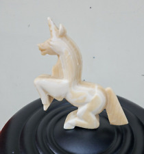 Vintage Stone Carved Unicorn Paperweight figurine  picture