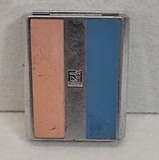 Vintage Bourjois Blue,Pink, Silver Make Up Compact Mirror  picture