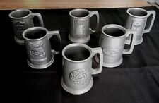 Lot of 6 Vintage RWP Wilton Pewter Aluminum Tankards Beer Steins Mugs  picture
