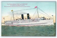 c1910 Super-Express Steamers Yale Harvard Los Angeles Ship California Postcard picture