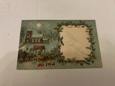 c.1910 A Merry Xmas German Hold To Light Look Through Postcard picture