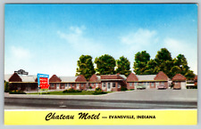 c1960s Chateau Motel Cafe Evansville Indiana Vintage Postcard picture