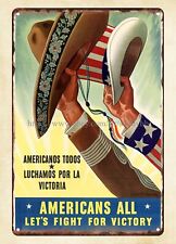 ww2 1943 Americans all, let's fight for victory Americanos todos victoria top picture