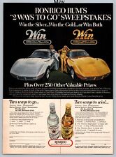 Silver & Gold Corvette Ronrico Rum Promo Vintage 1978 Full Page Print Ad picture