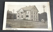 Postcard: RPPC Soldiers Memorial Building in Hardwick Vermont VT ~ Posted 1916 picture
