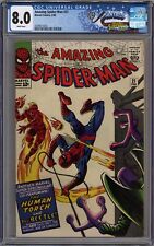 AMAZING SPIDER-MAN #21 CGC 8.0 WHITE PAGES MARVEL COMICS 1965 picture