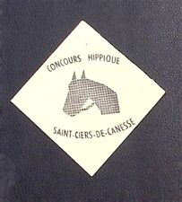 French Horse Contest Concours Hippique Saint Ciers de Canesse Paper Card picture