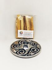 Metal Palo Santo Holder And Incense Burner With 10 Palo Santo Sticks picture