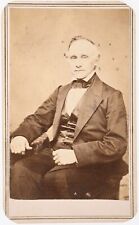 ANTIQUE CDV C. 1860s 2C CIVIL WAR PLAYING CARDS TAX STAMP BOSTON MASS. OLD MAN picture