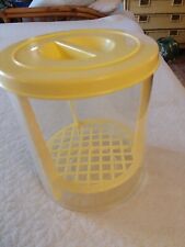 Vintage NU-DELL PLASTICS Chicago Yellow Canister + Strainer Mid Century modern picture