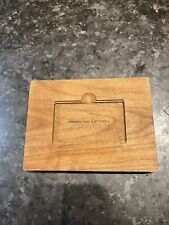 American Express Platinum Card Welcome Kit Wood Card Holder/Phone Stand picture