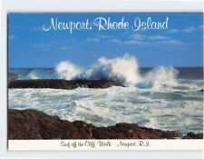 Postcard Surf off the Cliff Walk Newport Rhode Island USA picture