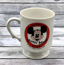 Vintage Walt Disney Productions Mickey Mouse Club Member Coffee Cup Mug Japan picture