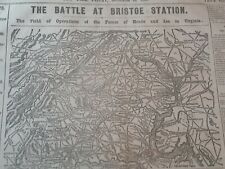 Civil War Newspapers- IMPORTANT NEWS BRISTOE STATION VICTORY,  MEADE VS LEE picture