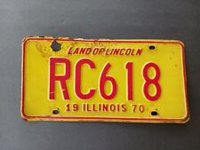1970 Illinois License Plate RC618 picture
