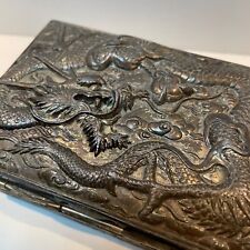 Vintage Chinese Dragon Asian Metal Box picture
