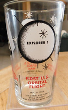 Rare Mercury Space Program Enameled Drink Glass 1958-1963 Great Graphics picture