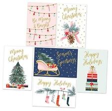 Sweetzer & Orange Christmas Cards Set - 24 Gold Foil Holiday Cards with Red  picture