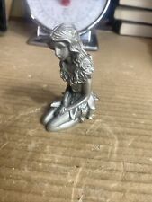 Vintage Pewter Sitting Fairy Statue 3.5” Tall Heavy picture
