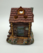 Vintage Handpainted Log Cabin Cottage with Light WORKING A. Richesco Corporation picture