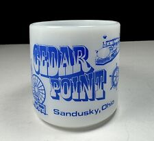 Vintage Federal Cedar Point Sandusky Ohio Milk Glass D Handle Mug Exc Cond Mint picture