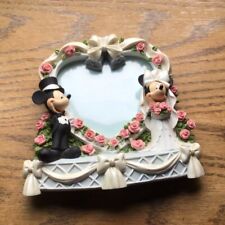 Disney 3D Resin Photo Frame Mickey Minnie Wedding/Anniversary Heart Bride Groom picture