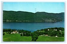 Postcard Basin Harbor Club Lake Champlain Pst 1962 near Vergennes VT Aerial View picture